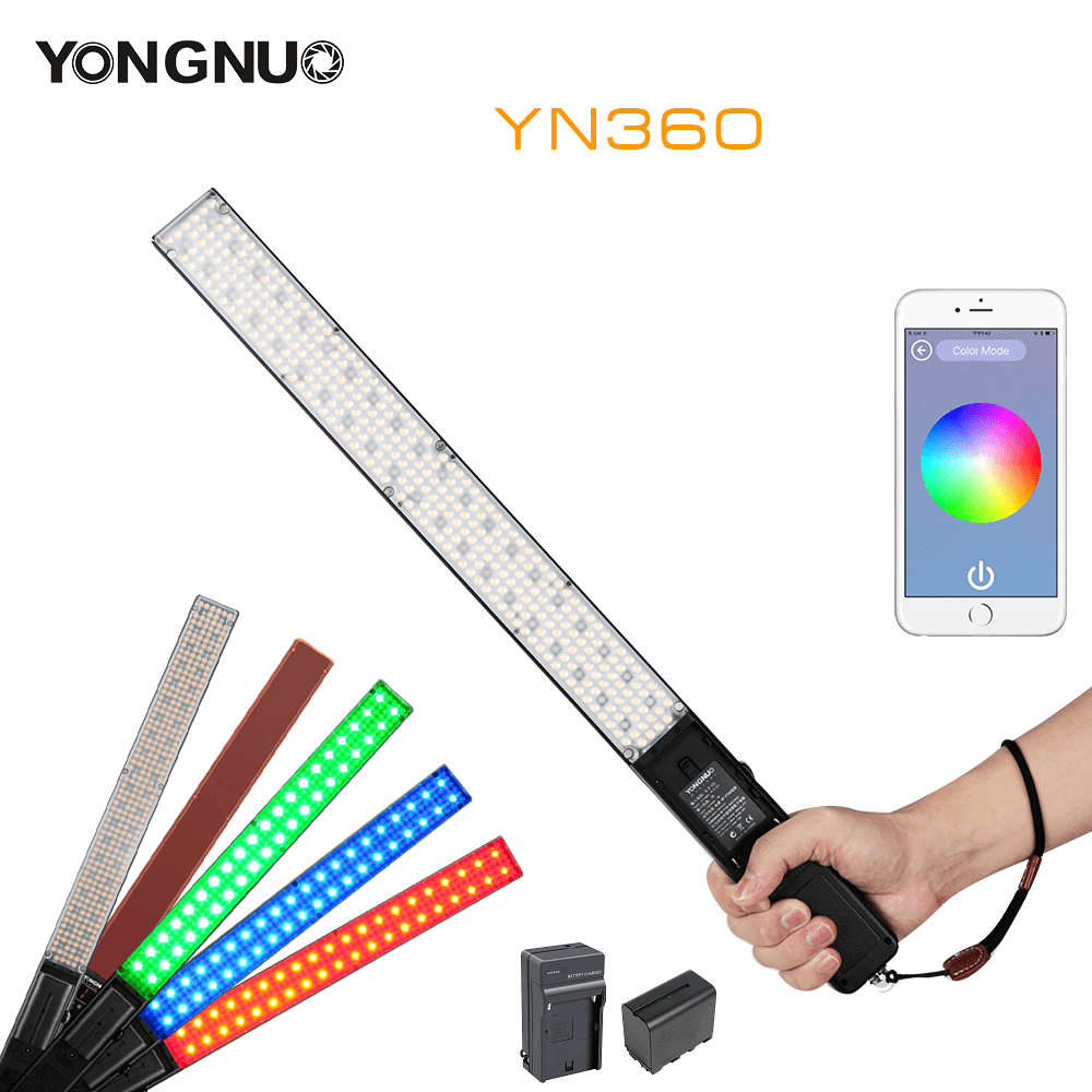 Kit-Iluminador-Led-Bastao-Yongnuo-YN360-RGB---Bateria-e-Carregador Kit-Iluminador-Led-Bastao-Yongnuo-YN360-RGB---Bateria-e-Carregador