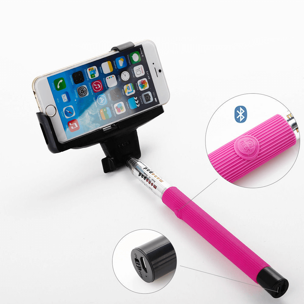 Bastao-de-Selfie-com-Disparador-Bluetooth-Universal-Rosa-Pink Bastao-de-Selfie-com-Disparador-Bluetooth-Universal-Rosa-Pink