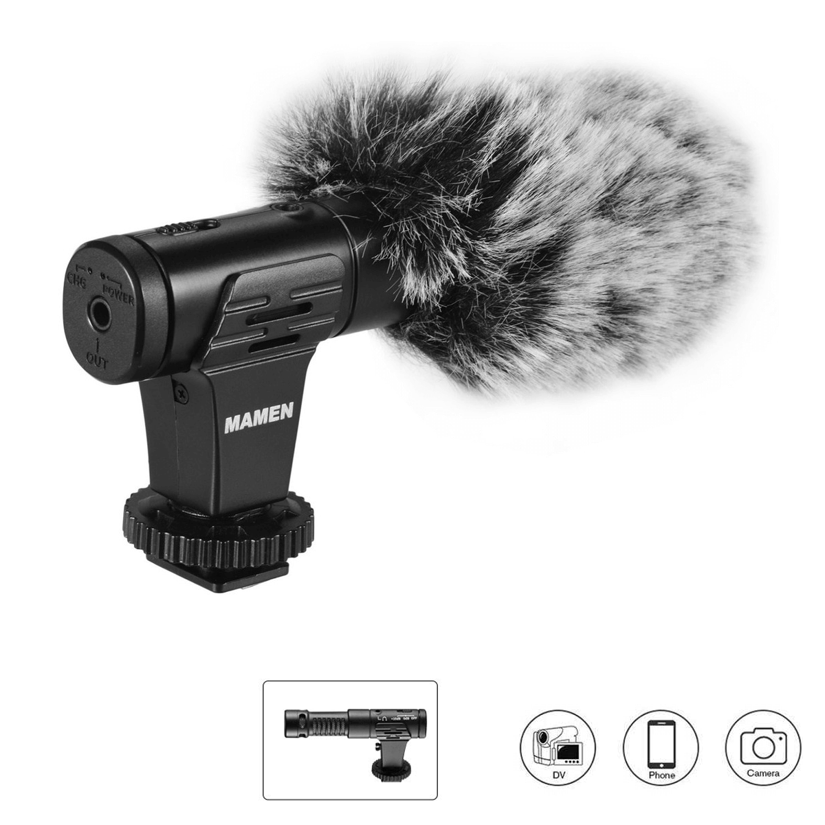 Microfone Estéreo Mamen MIC-07Pro Super Cardióide - eMania Foto e