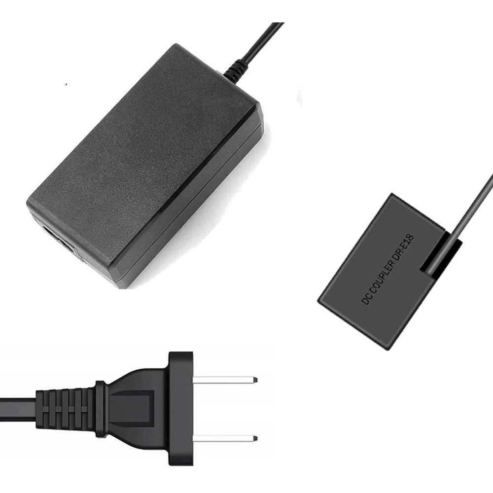 Adaptador-CA-ACK-E18-com-Acoplador-DR-E18-para-Bateria-Canon-LP-E17-EOS-Rebel--Bivolt- Adaptador-CA-ACK-E18-com-Acoplador-DR-E18-para-Bateria-Canon-LP-E17-EOS-Rebel--Bivolt-