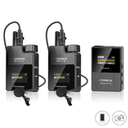 Sistema-Wireless-Digital-Microfone-Duplo-Comica-Audio-BoomX-D-D2-Sem-Fio-Ultra-Compacto-2-Pessoas-para-Cameras-Mirrorless---DSLR--2.4GHz-