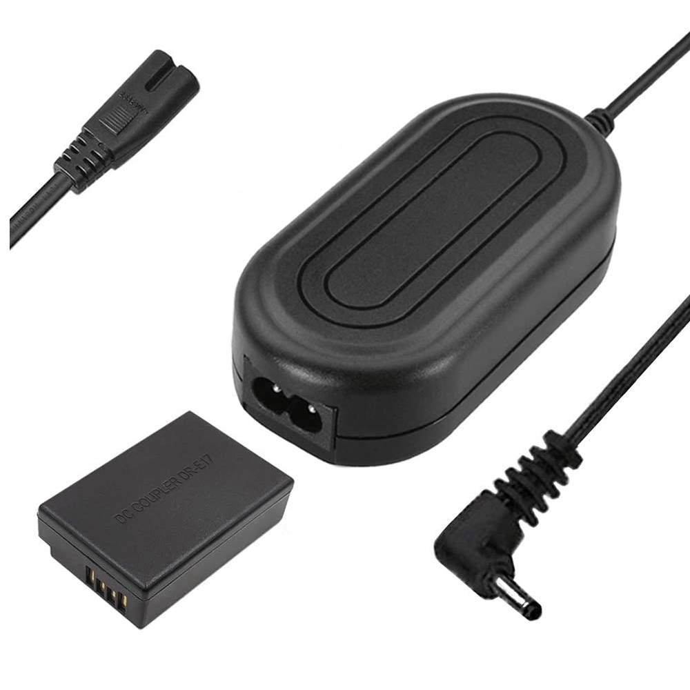 Adaptador-CA-ACK-E17-com-Acoplador-DR-E17-Mirrorless-para-Bateria-Canon-LP-E17-EOS-M--Bivolt- Adaptador-CA-ACK-E17-com-Acoplador-DR-E17-Mirrorless-para-Bateria-Canon-LP-E17-EOS-M--Bivolt-