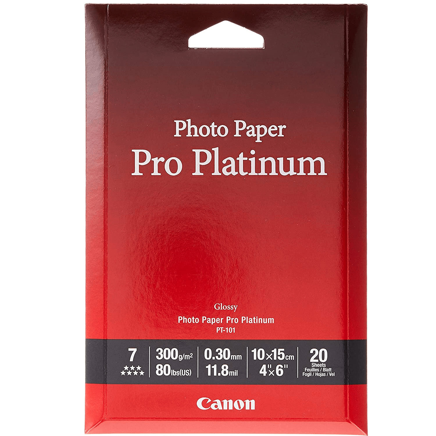 Carta fotografica Canon Pro Platinum PT-101 A4 - 20 fogli — Canon