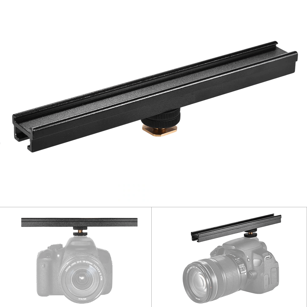 Extensor de Sapata Shoe Rail Bar de 20cm eMania Foto e Video