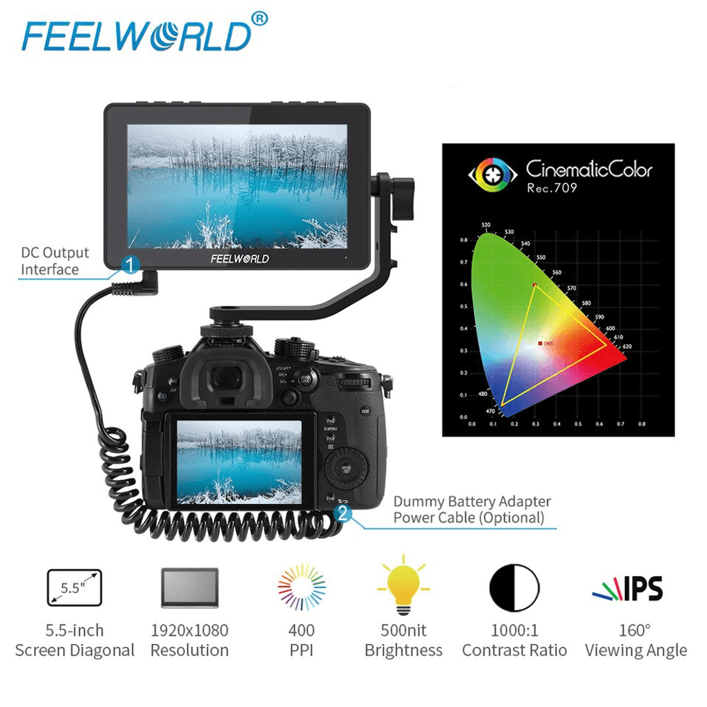 Monitor de Referência FeelWorld F5Pro 5.5