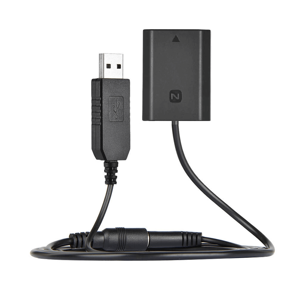 Adaptador-Dummy-Bateria-NP-FZ100-com-Cabo-USB-Inteligente-para-Power-Bank--Bivolt- Adaptador-Dummy-Bateria-NP-FZ100-com-Cabo-USB-Inteligente-para-Power-Bank--Bivolt-