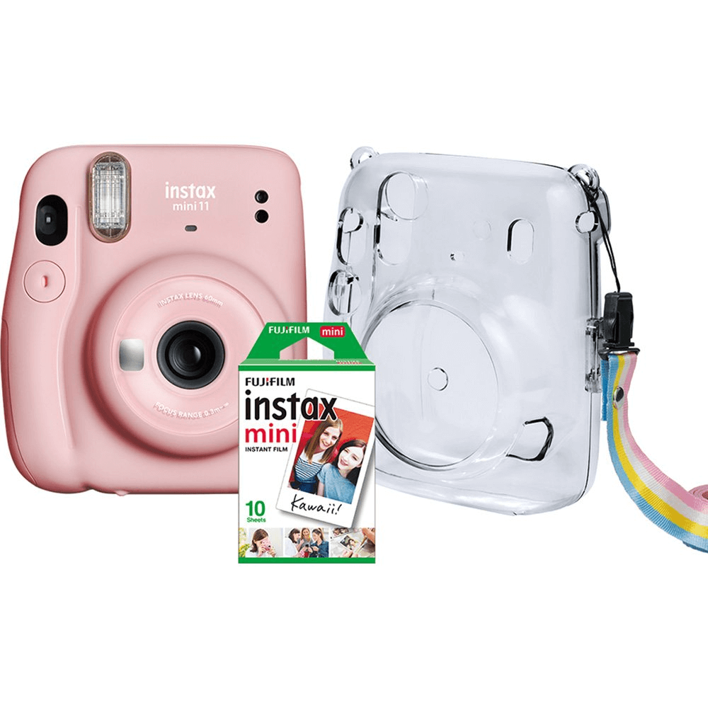 Kit-Camera-Instantanea-FujiFilm-Instax-Mini-11-Rosa---Bolsa-Crystal---10-Filmes-Instantaneo Kit-Camera-Instantanea-FujiFilm-Instax-Mini-11-Rosa---Bolsa-Crystal---10-Filmes-Instantaneo
