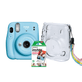Kit-Camera-Instantanea-FujiFilm-Instax-Mini-11-Azul---Bolsa-Crystal---10-Filmes-Instantaneo Kit-Camera-Instantanea-FujiFilm-Instax-Mini-11-Azul---Bolsa-Crystal---10-Filmes-Instantaneo