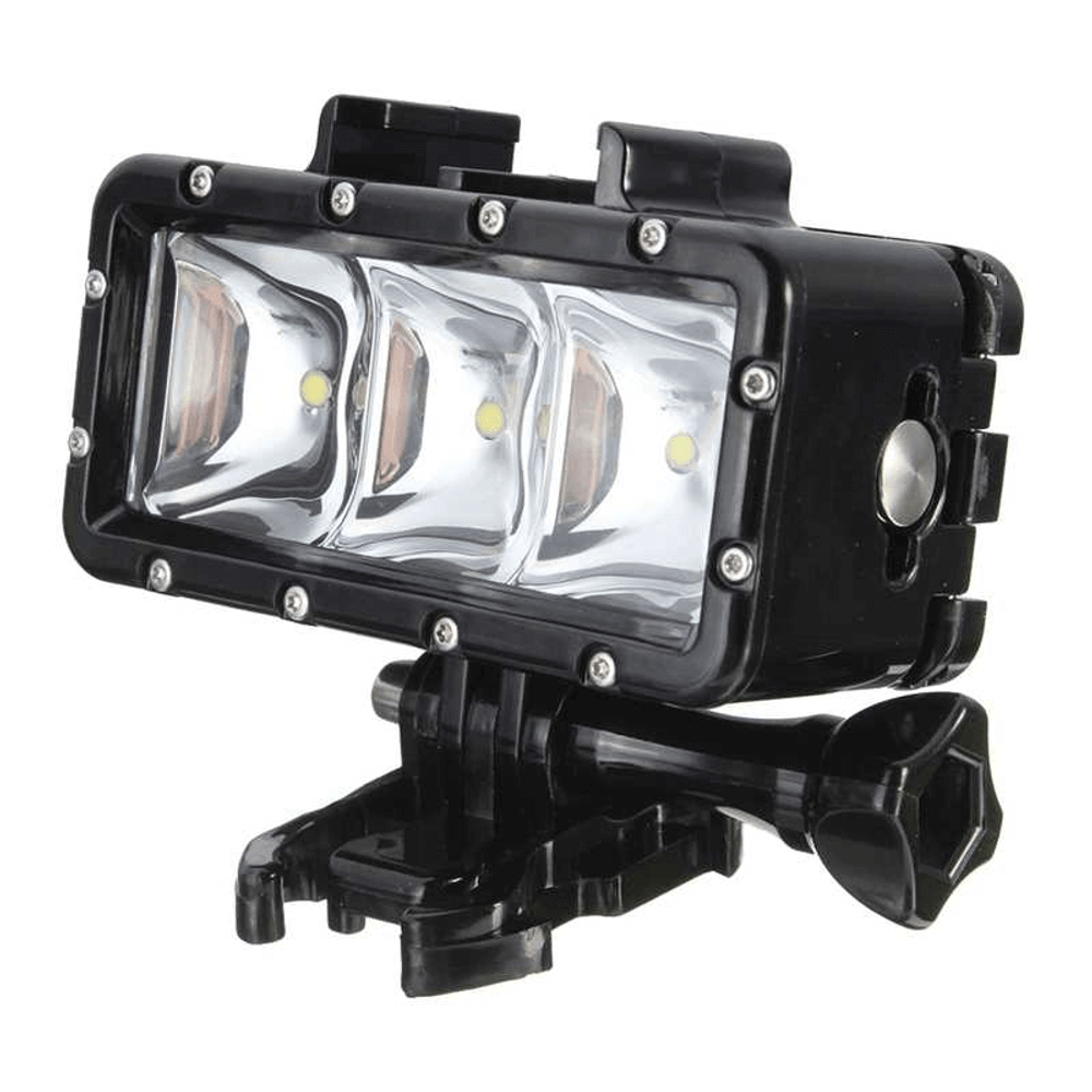 Iluminador-LED-Video-Light-Subaquatica-Waterproof-para-Cameras-de-Acao-Gopro-e-Sjcam Iluminador-LED-Video-Light-Subaquatica-Waterproof-para-Cameras-de-Acao-Gopro-e-Sjcam
