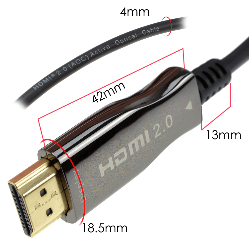 CABLE HDMI 2.0 40 METROS FIBRA HIBRIDO 4K 60H 4:4:4 (18,2 GBP)