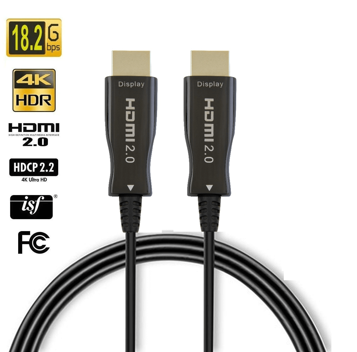 Cabo Hdmi 2.0 Óptico Ativo (AOC) Fibra Óptica 100m - eMania Foto e
