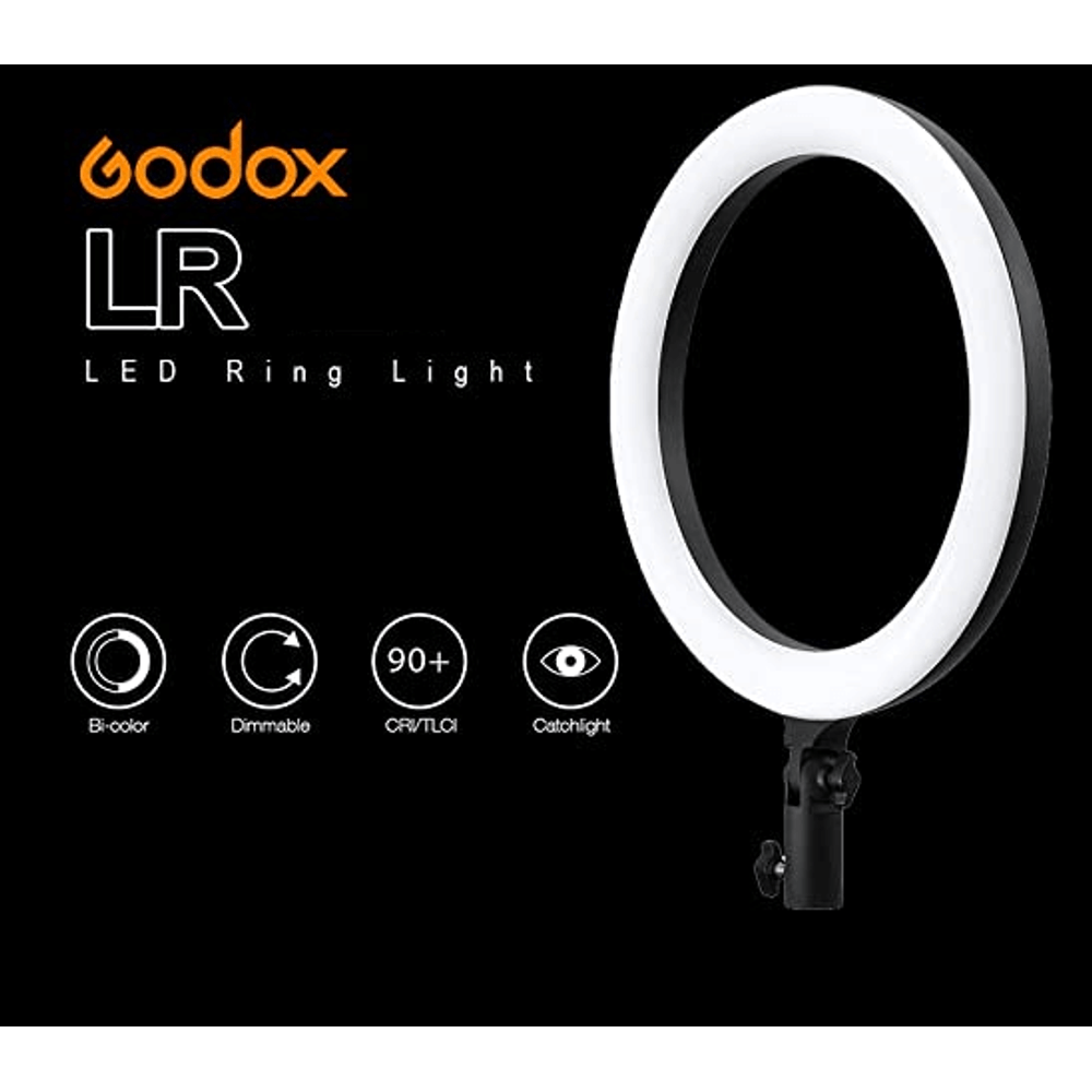 Iluminador Ring-Light LED Godox LR120 12 Preto - WorldView