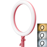 Iluminador-Circular-LED-Godox-LR120-12----30cm-Ring-Light-10W-Bi-Color--Rosa-