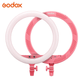 Iluminador-Circular-LED-Godox-LR150-18----30cm-Ring-Light-38w-Bi-Color--Rosa-