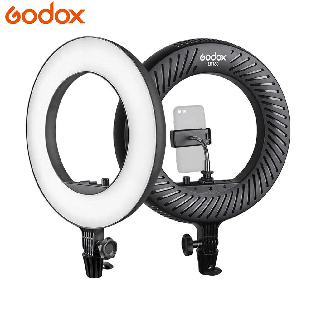 Iluminador-Led-Circular-Godox-LR180-14--Ring-Light-27w-com-Fonte-e-Suporte-de-Celular Iluminador-Led-Circular-Godox-LR180-14--Ring-Light-27w-com-Fonte-e-Suporte-de-Celular