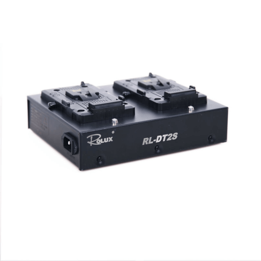 Carregador-Duplo-Rolux-RL-DT2S-Broadcast-para-Baterias-V-Mount-com-Saida-XLR-4-Pinos--Bivolt- Carregador-Duplo-Rolux-RL-DT2S-Broadcast-para-Baterias-V-Mount-com-Saida-XLR-4-Pinos--Bivolt-