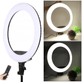 Iluminador-Circular-Led-Ring-Light-18----46cm-65W-USB-com-Fonte-Suporte-SmartPhone-Contole-Remoto-e-Bolsa Iluminador-Circular-Led-Ring-Light-18----46cm-65W-USB-com-Fonte-Suporte-SmartPhone-Contole-Remoto-e-Bolsa