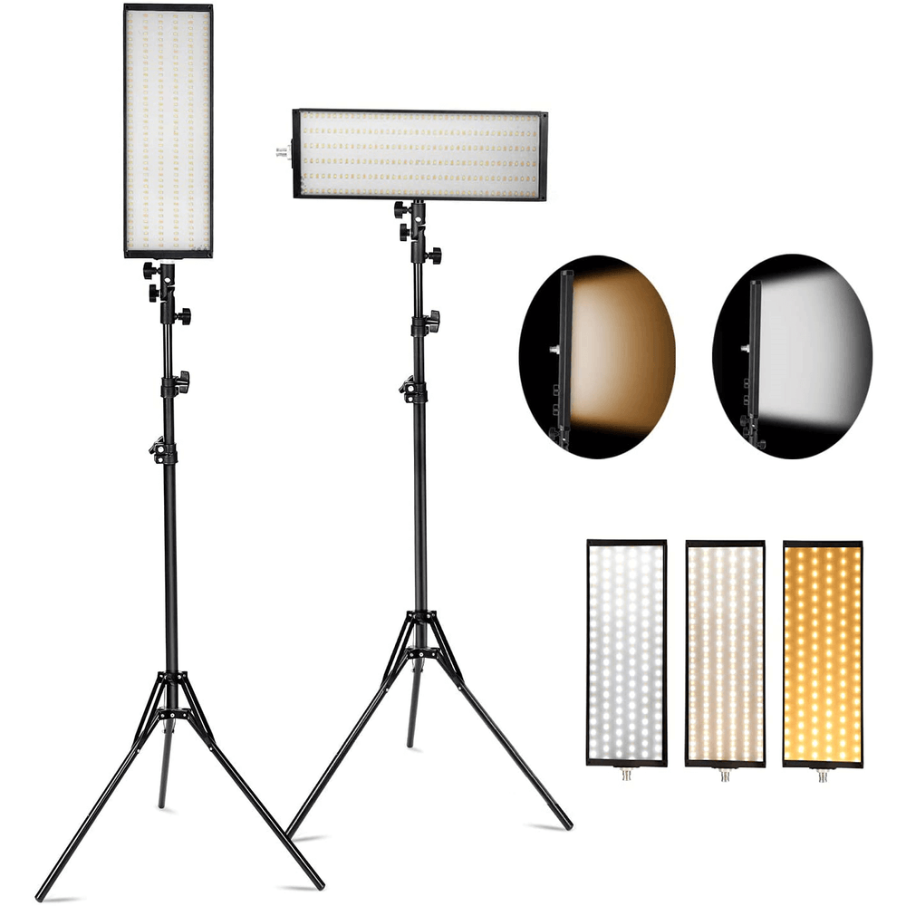 Kit-Iluminacao-Led-MS-60L-240-Leds-Video-Light-70W-Bicolor-3200k-6000k-com-Tripe--Bivolt- Kit-Iluminacao-Led-MS-60L-240-Leds-Video-Light-70W-Bicolor-3200k-6000k-com-Tripe--Bivolt-