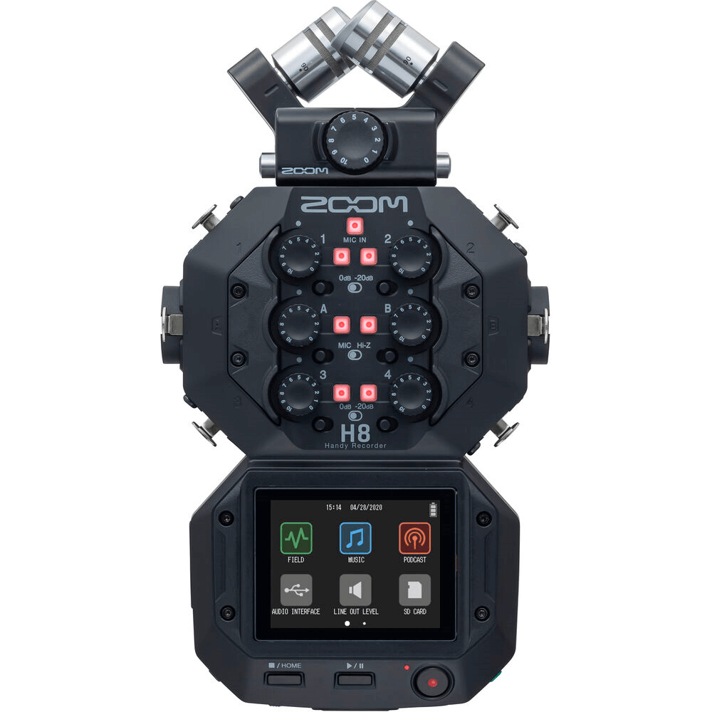 ZOOM H8 ハンディレコーダー Gravador Zoom H8 8-Input 12 Trilhas/Track - eMania Foto e Video