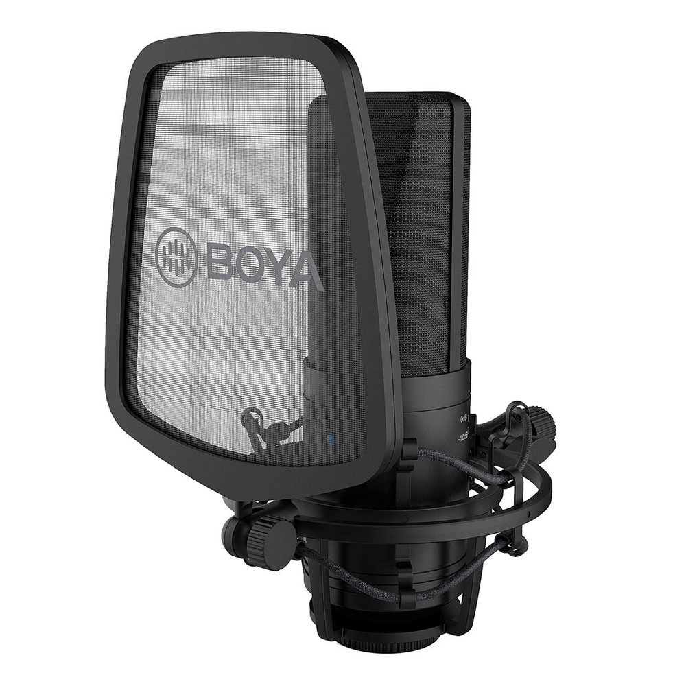 Microfone-Condensador-de-Estudio-Boya-BY-M1000-XLR-Multipadrao-de-Diafragma-Grande Microfone-Condensador-de-Estudio-Boya-BY-M1000-XLR-Multipadrao-de-Diafragma-Grande