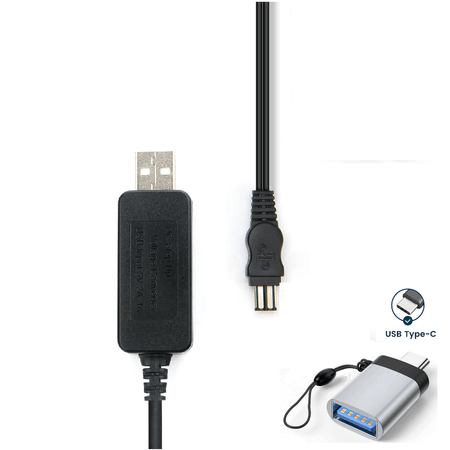 Cabo-de-Alimentacao-CA-AC-L100-USB-3.0-com-Adaptador-USB-C-para-Filmadoras-Sony-Handycam