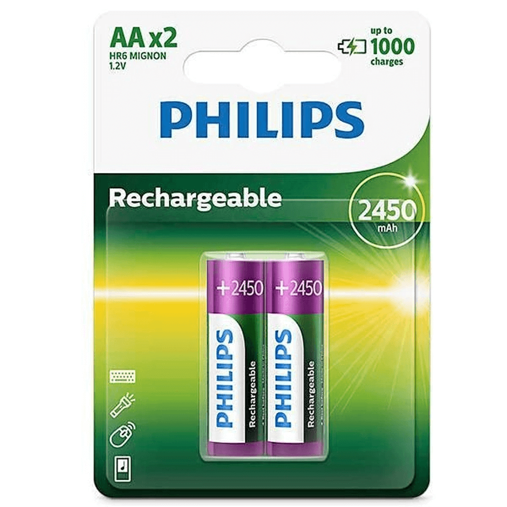 Pilha-Recarregavel-2x-AA-Philips-2450mAh-1.2V--R6B2A245-97- Pilha-Recarregavel-2x-AA-Philips-2450mAh-1.2V--R6B2A245-97-