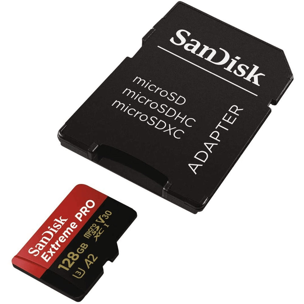 MicroSDXC 128Gb SanDisk ExtremePro UHS-I / V30 / U3 / A2 - eMania Foto e  Video