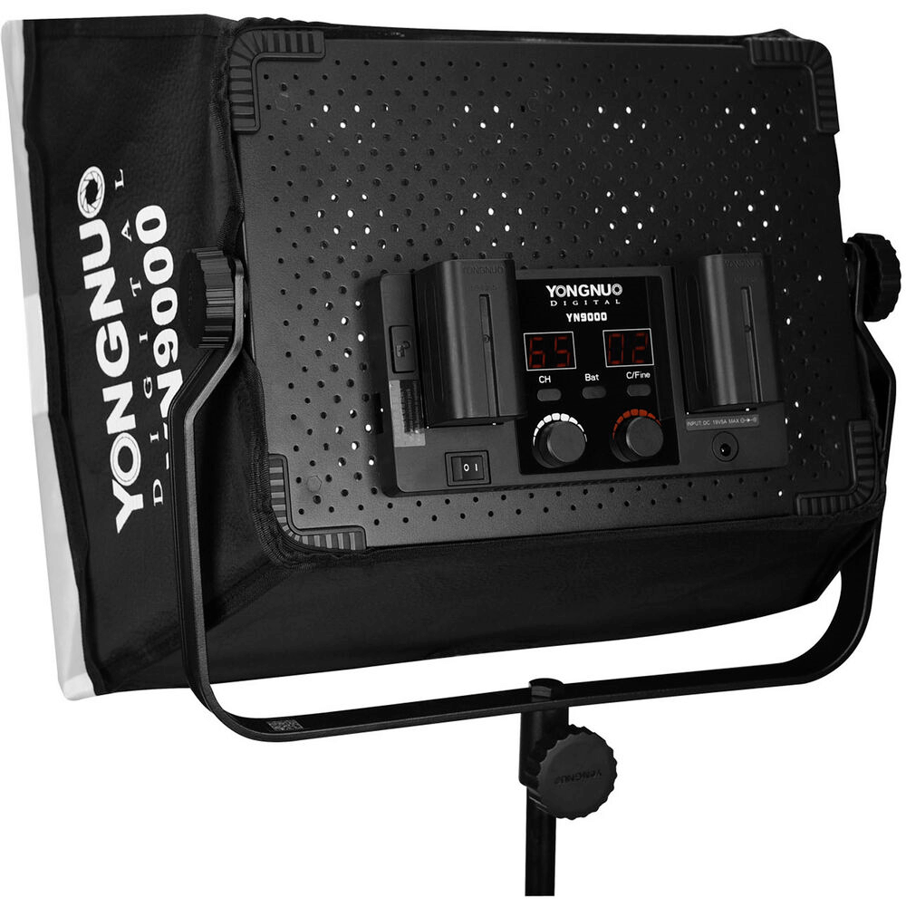 Painel Led Yongnuo YN9000 Bi-Color com Softbox - eMania Foto e Video