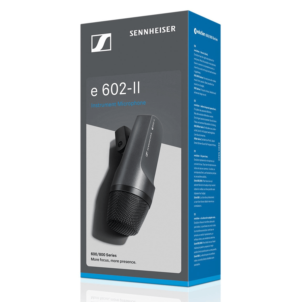 Microfone Sennheiser e 602 II Dinâmico Cardioide - eMania Foto e Video