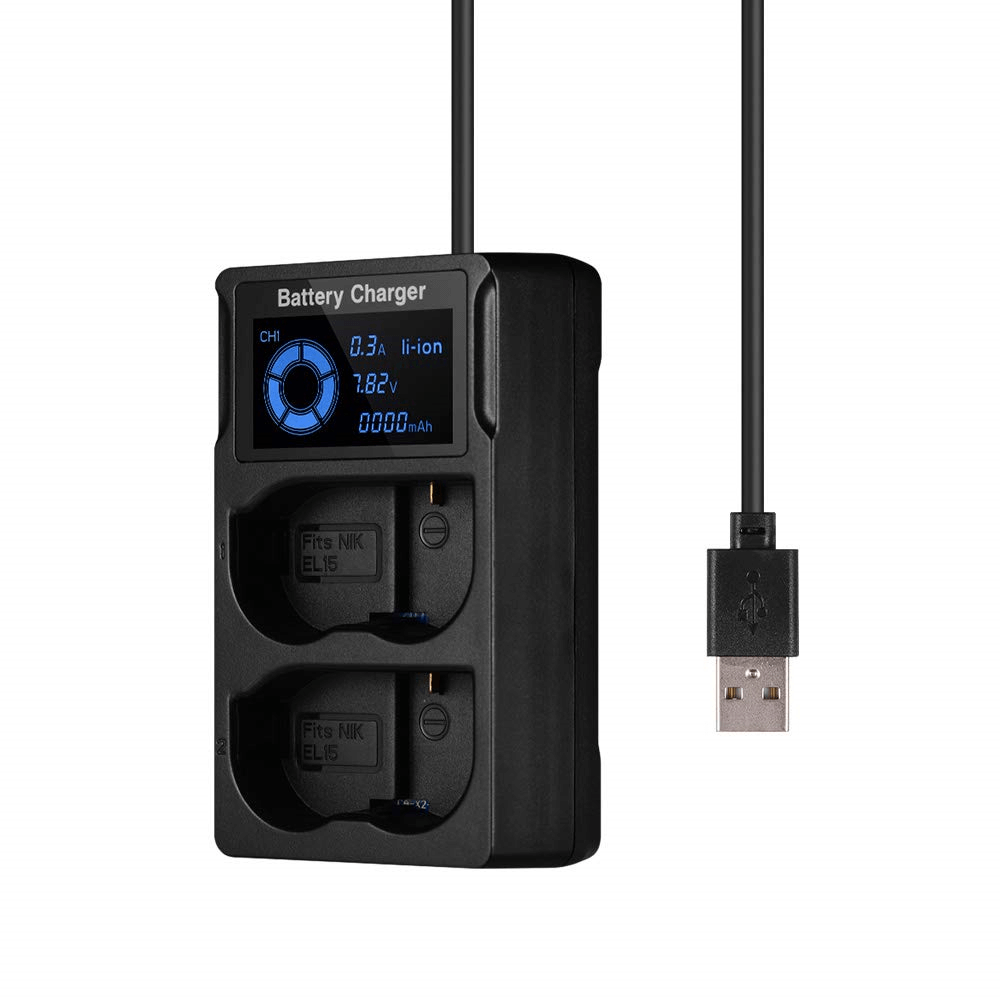 Carregador-de-Bateria-EN-EL15-Duplo-USB Carregador-de-Bateria-EN-EL15-Duplo-USB