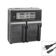 Carregador-Duplo-para-Bateria-FujiFilm-NP-W126---W126s-de-Carga-Rapida-e-Visor-de-LCD--Bivolt-
