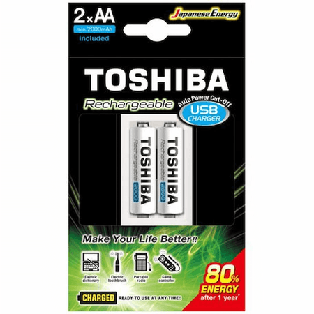 Carregador-USB-Toshiba-de-Pilha-AA-AAA-com-2x-Pilhas-AA-Recarregavel-de-2000mAh