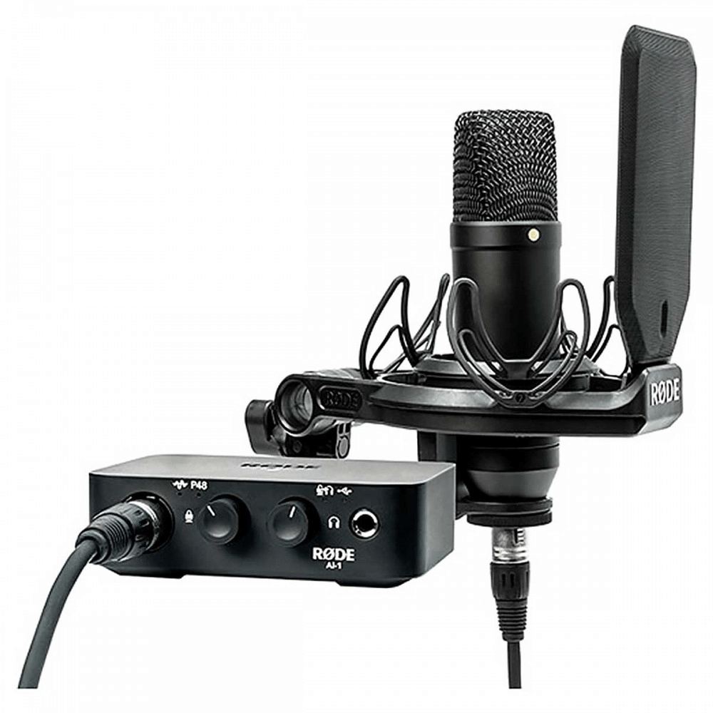 Kit-de-Estudio-Microfone-Rode-NT1-com-Interface-de-Audio-AI-1-e-Cabo-XLR Kit-de-Estudio-Microfone-Rode-NT1-com-Interface-de-Audio-AI-1-e-Cabo-XLR