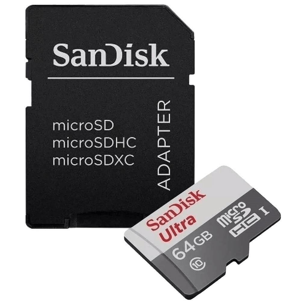 Cartão Micro SD 64 Gb 100 Mb/s 4K– Sandisk, Acessorios