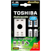 Carregador-USB-Toshiba-de-Pilha-AA-AAA-com-4x-Pilhas-AA-Recarregavel-de-2000mAh