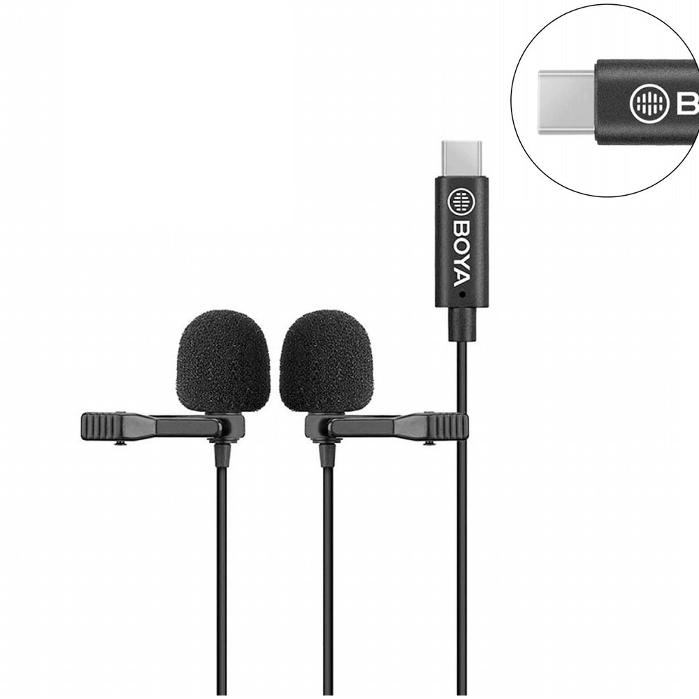 Microfones-Duplo-Lapela-Boya-BY-M3D-Omnidirecional-USB-C--Android- Microfones-Duplo-Lapela-Boya-BY-M3D-Omnidirecional-USB-C--Android-