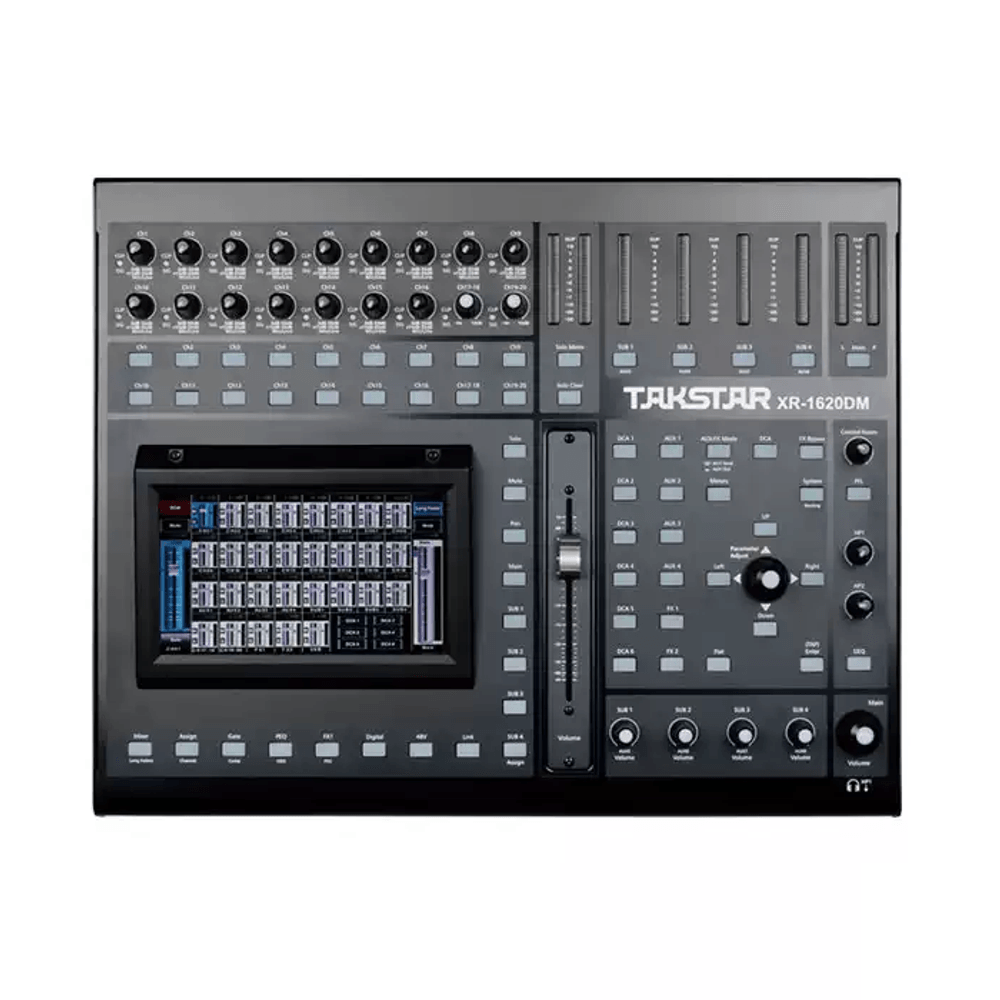 Mesa-de-Som-Digital-Mixer-Takstar-XR-1620DM-20-Canais Mesa-de-Som-Digital-Mixer-Takstar-XR-1620DM-20-Canais