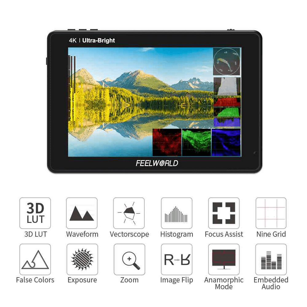 Monitor FeelWorld LUT7 Pro 4K Touch Kit Externo - eMania Foto e Video