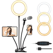 Iluminador-Ring-Light-8--LED-USB-4-em-1-Professional-Live-Stream