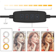 Iluminador-Ring-Light-8--LED-USB-4-em-1-Professional-Live-Stream Iluminador-Ring-Light-8--LED-USB-4-em-1-Professional-Live-Stream