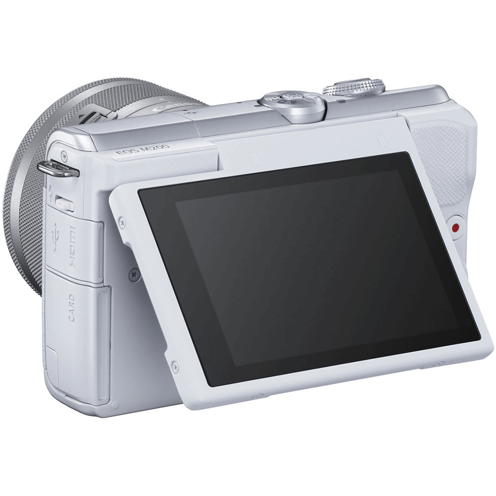 Mirrorless Canon M200 4K com Lente 15-45mm - eMania Foto e Video