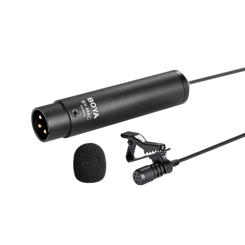 Microfone-de-Lapela-Boya-BY-M4C-Cardioide-com-Conector-XLR Microfone-de-Lapela-Boya-BY-M4C-Cardioide-com-Conector-XLR