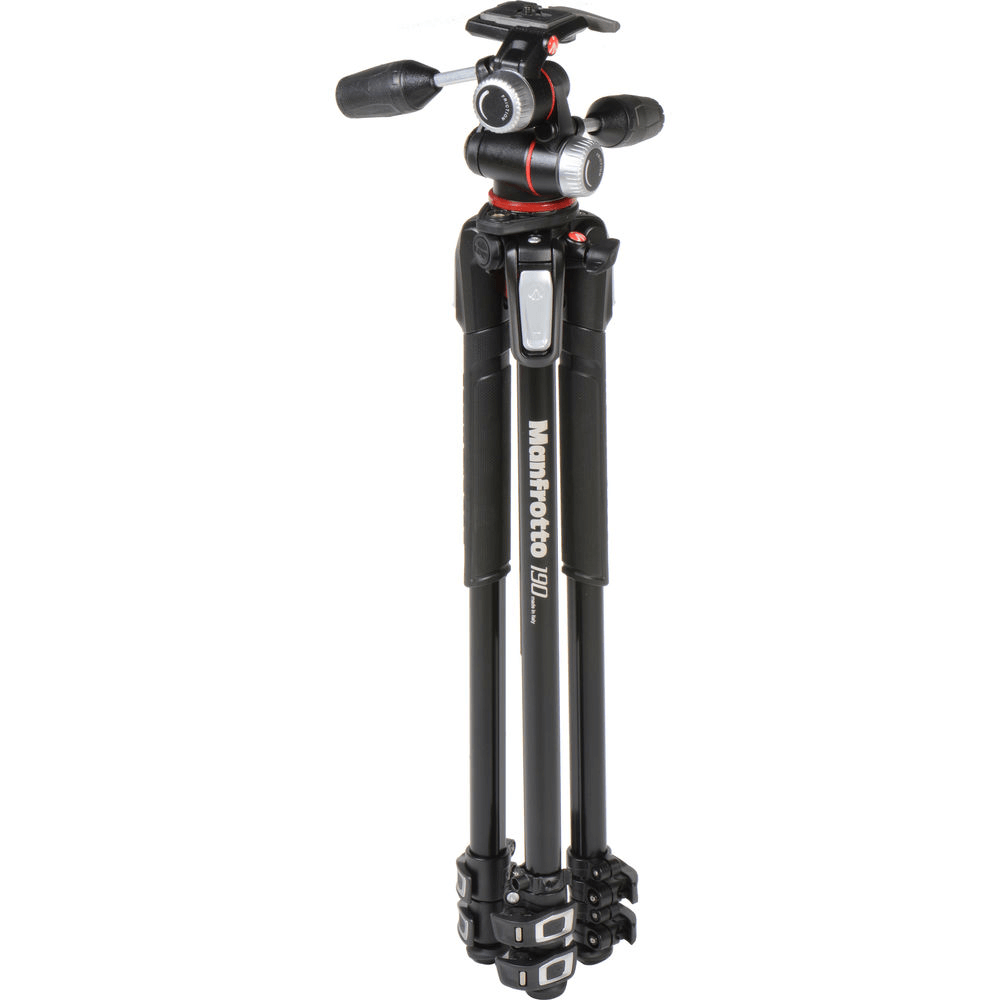 Tripé Manfrotto MK190XPRO3-3W Cabeça Pan/Tilt - WorldView