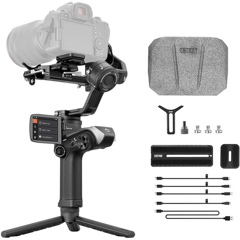 Estabilizador-Gimbal-Zhiyun-Weebill-2-Standard-3-Eixos-e-Tela-Touchscreen-Giratoria Estabilizador-Gimbal-Zhiyun-Weebill-2-Standard-3-Eixos-e-Tela-Touchscreen-Giratoria