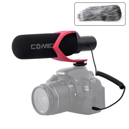 Microfone-Shotgun-Comica-CVM-V30-Pro-R-Supercardioide-Direcional--Vermelho-