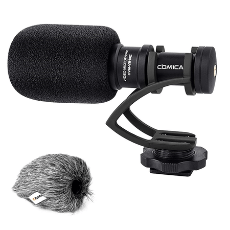 Microfone-Shotgun-Mini-Comica-CVM-VM10-II-Direcional-Compacto--Preto-