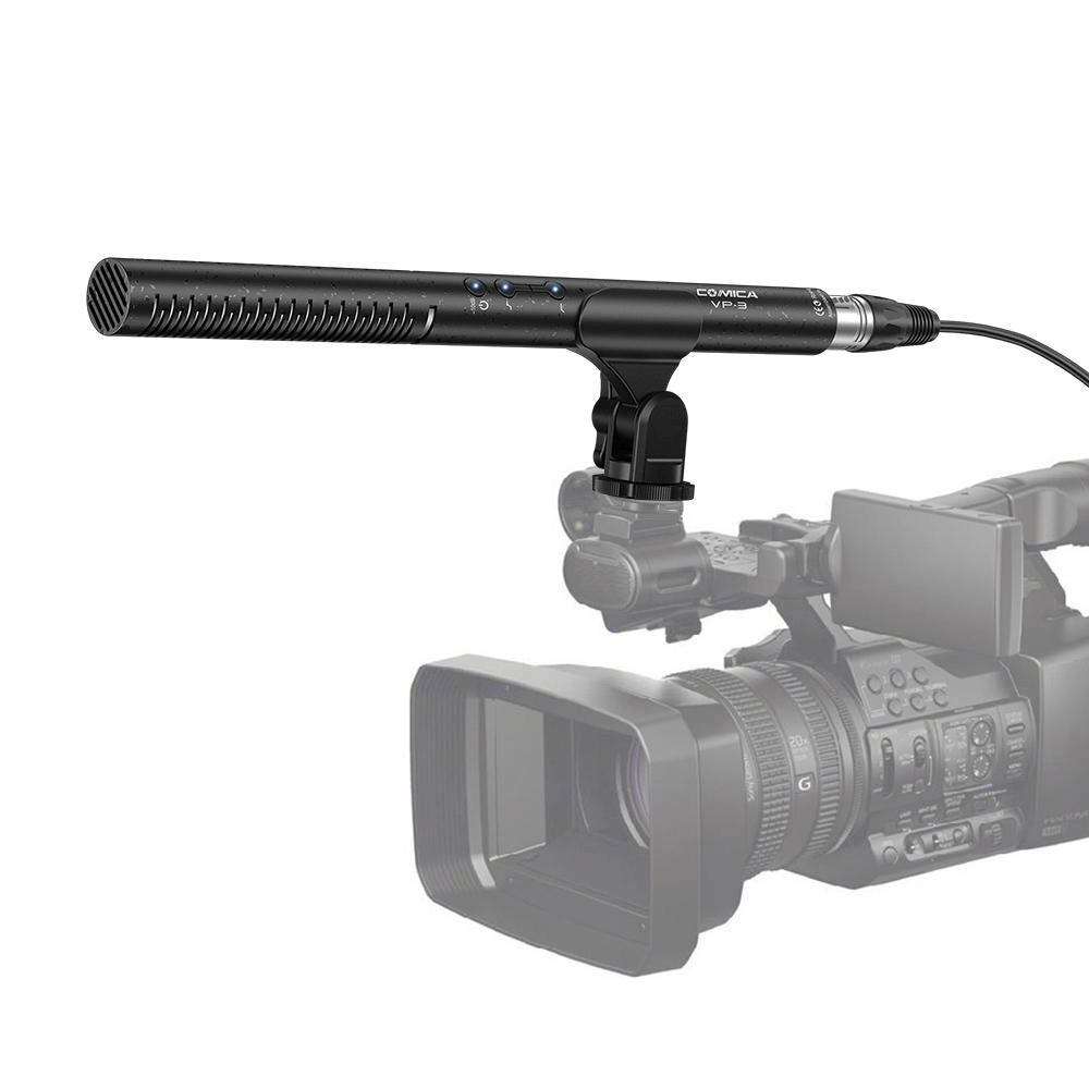 Microfone-Shotgun-Comica-Audio-CVM-VP3-Supercardioide-Condensador-Ajuste-de-Sensibilidade Microfone-Shotgun-Comica-Audio-CVM-VP3-Supercardioide-Condensador-Ajuste-de-Sensibilidade