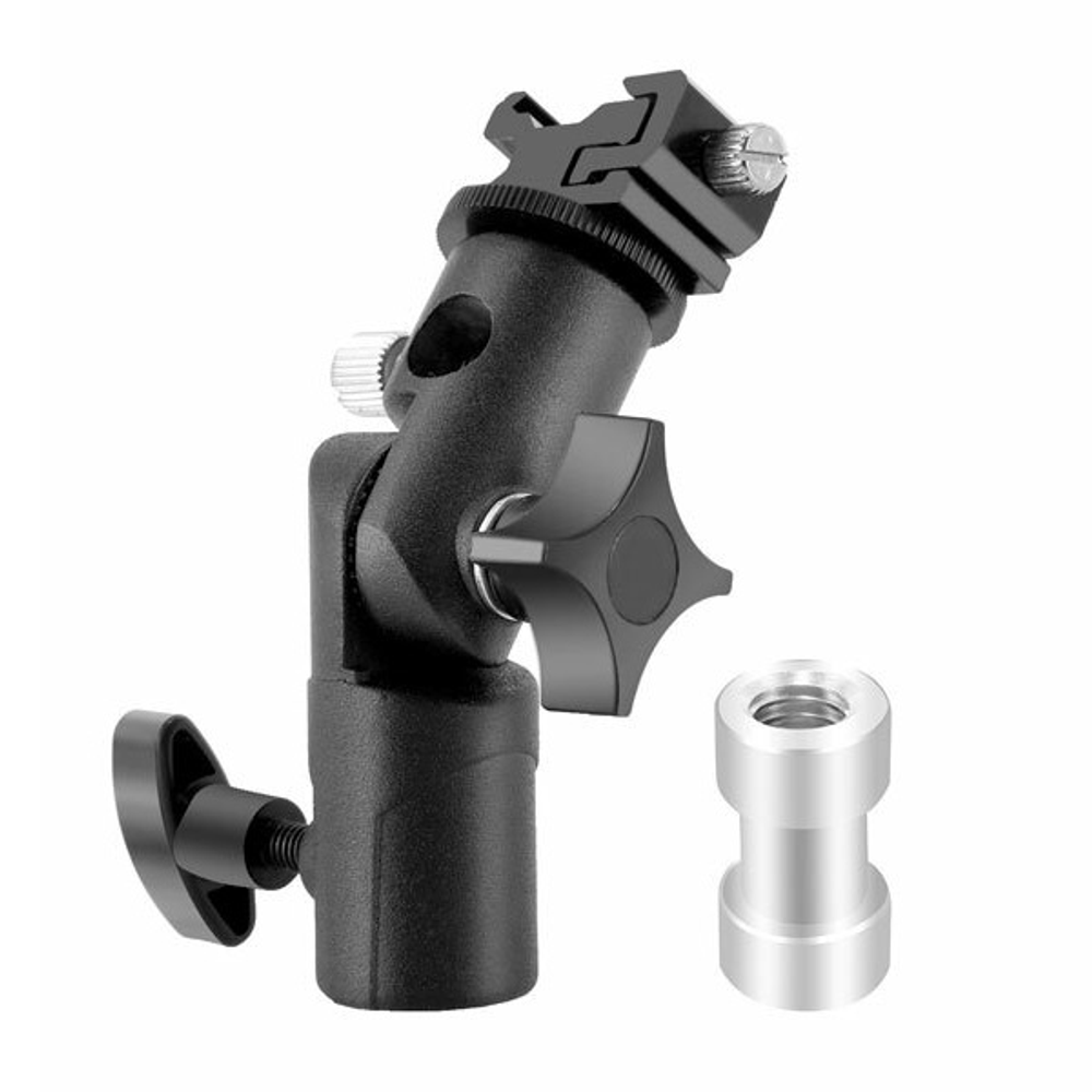 Adaptador-NiceFoto-FLH-H-Holder-Suporte-para-Sombrinha-e-Flash-Speedlite Adaptador-NiceFoto-FLH-H-Holder-Suporte-para-Sombrinha-e-Flash-Speedlite