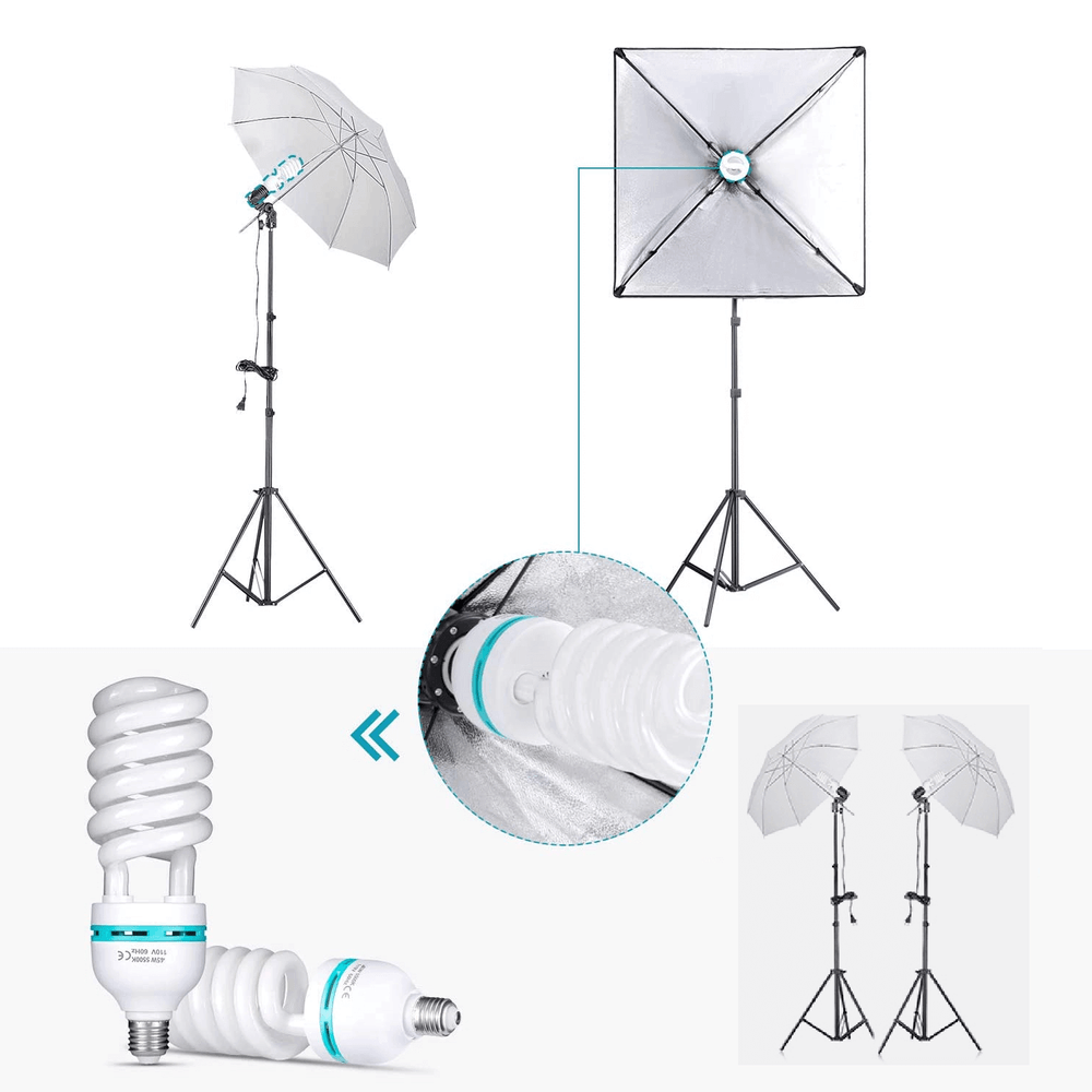 Kit Iluminação TZ013 Suporte e Fundo Infinito 220v - eMania Foto e