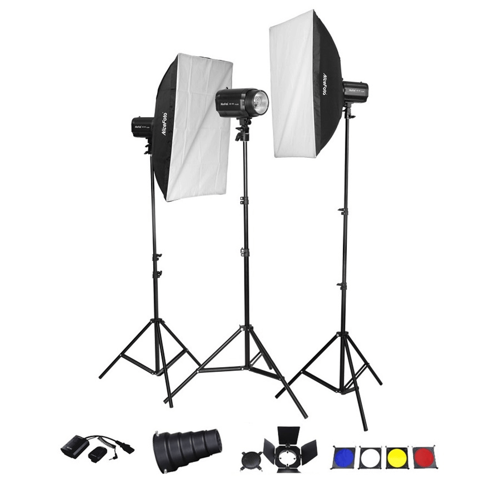 Kit-Iluminacao-NiceFoto-KT-GE612-Luz-Continua-180W-com-Softbox-50x70-para-Estudio--110v- Kit-Iluminacao-NiceFoto-KT-GE612-Luz-Continua-180W-com-Softbox-50x70-para-Estudio--110v-